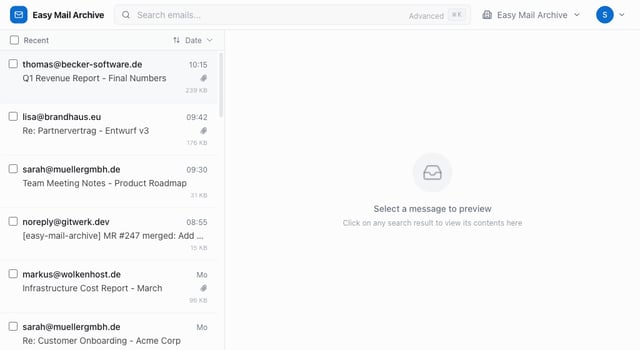 Automatic Email Archiving
